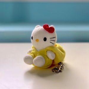 Hello Kitty ducky costume 4” plush keychain